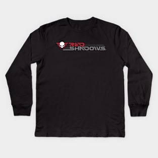 RED SHADOWS Wordmark Kids Long Sleeve T-Shirt